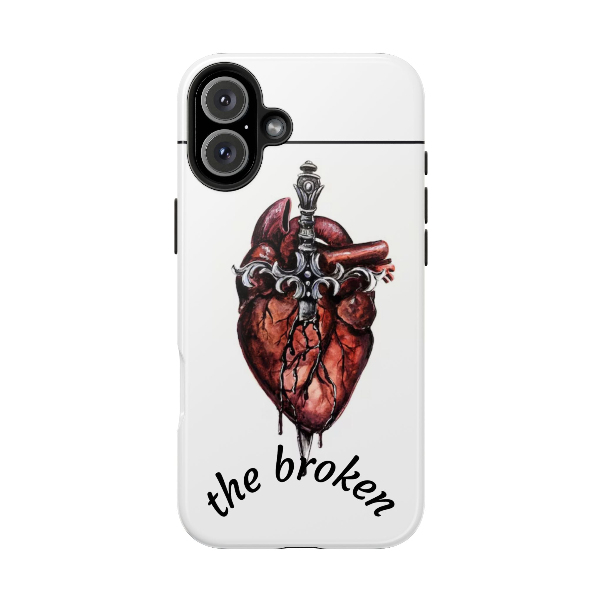 Heart and Dagger Tough Phone Case — “the broken” Gothic Protective Phone Cover
