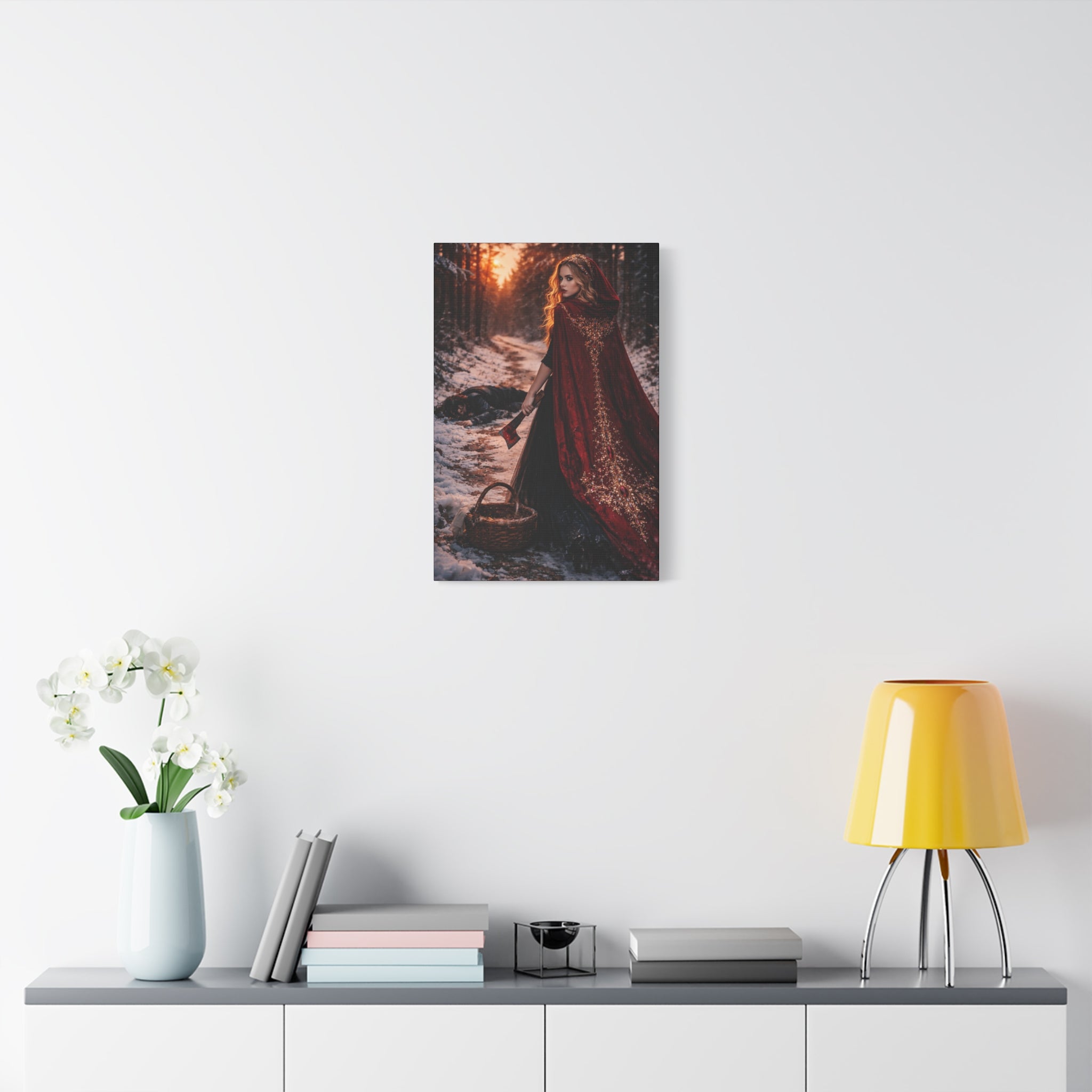 Fairy Tale Red Riding Hood Canvas Print — Matte Stretched Wall Art