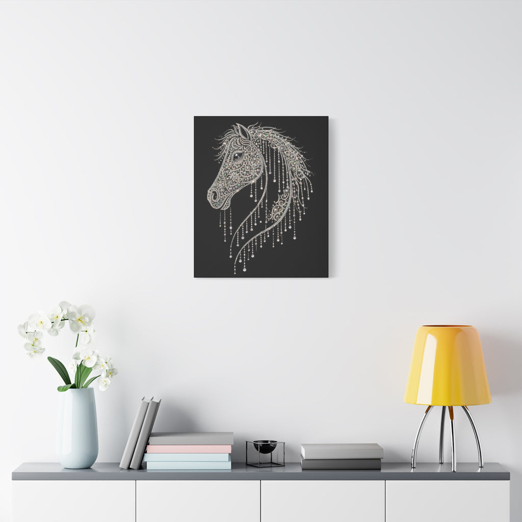 Draped Crystal Horse Matte Canvas Wall Art
