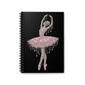 Ballet Dancer Spiral Notebook — Pink Rhinestone Tutu Journal