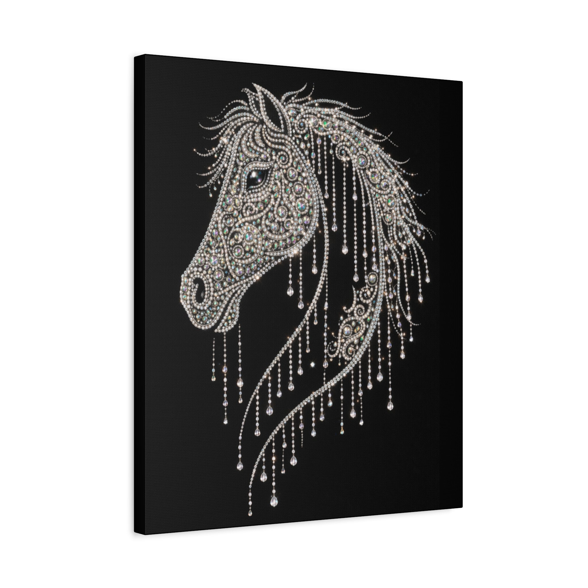 Draped Crystal Horse Matte Canvas Wall Art