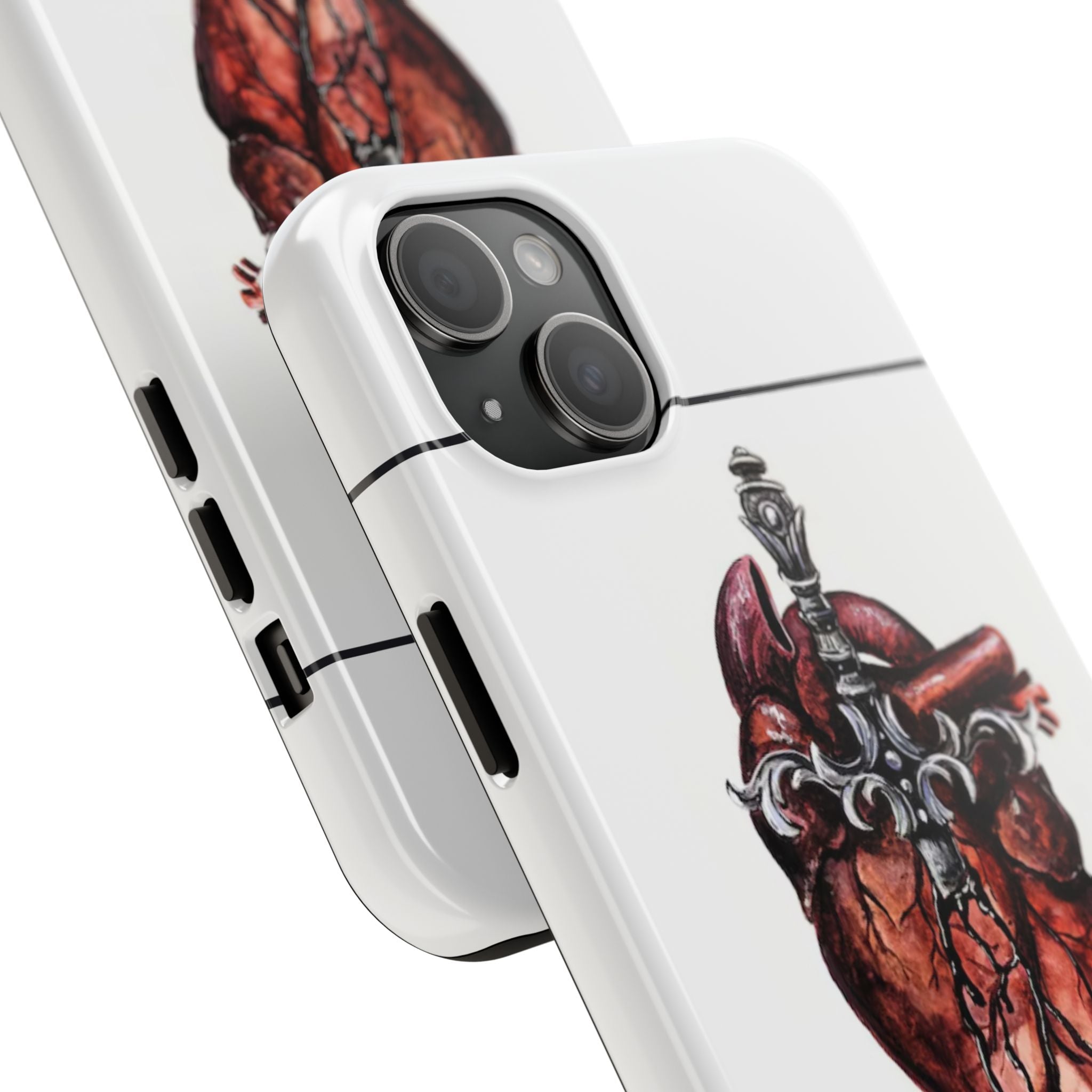 Heart and Dagger Tough Phone Case — “the broken” Gothic Protective Phone Cover