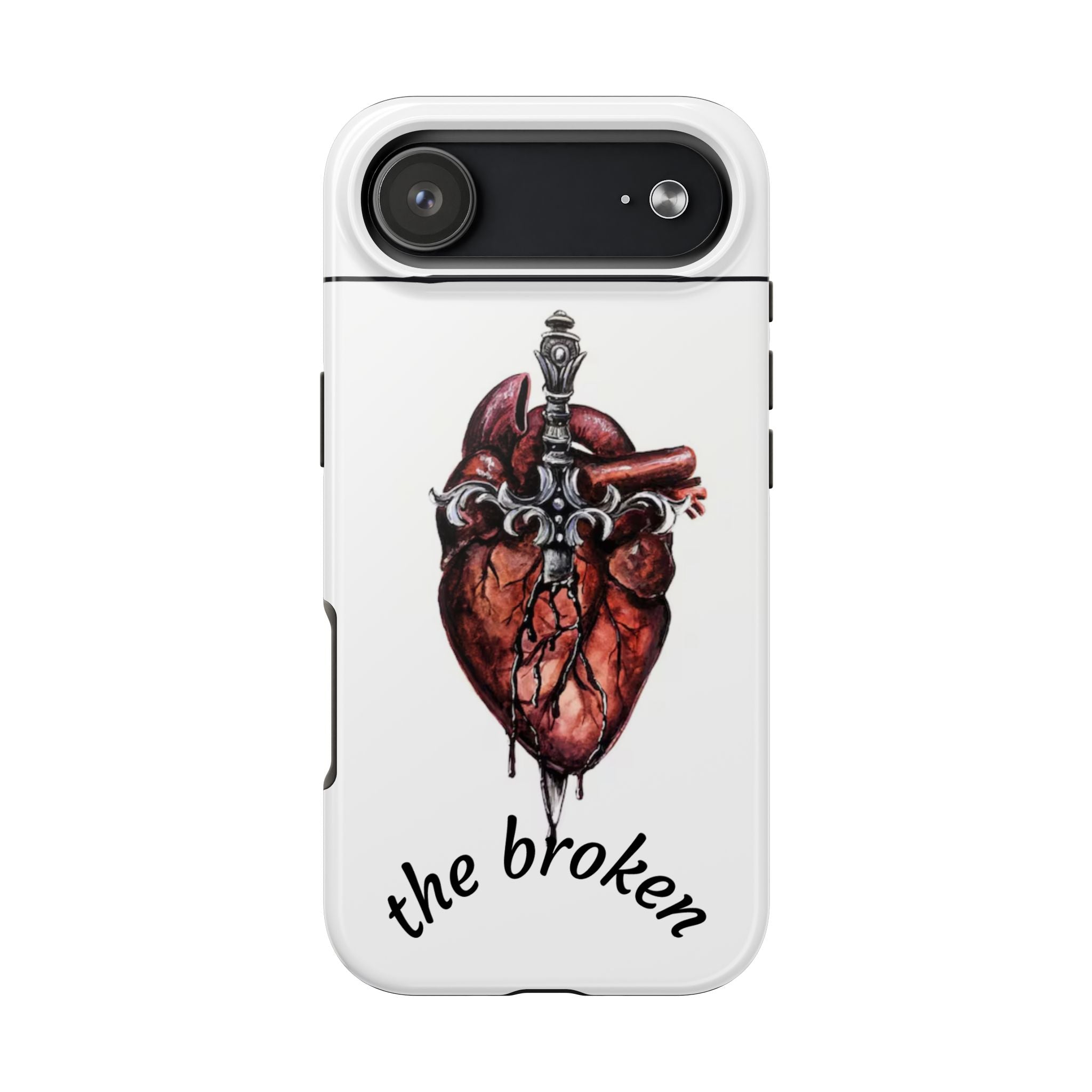 Heart and Dagger Tough Phone Case — “the broken” Gothic Protective Phone Cover