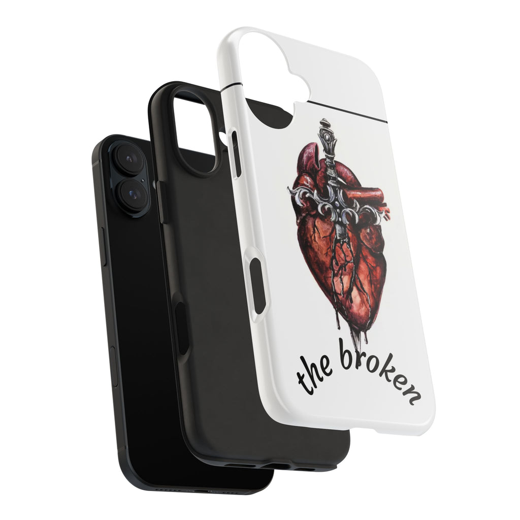 Heart and Dagger Tough Phone Case — “the broken” Gothic Protective Phone Cover