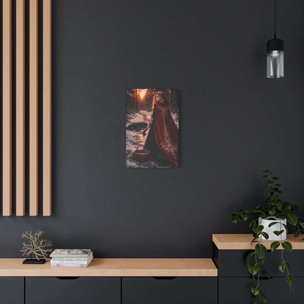 Fairy Tale Red Riding Hood Canvas Print — Matte Stretched Wall Art