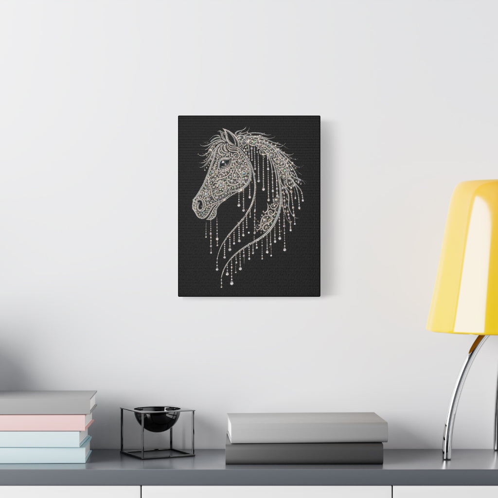 Draped Crystal Horse Matte Canvas Wall Art