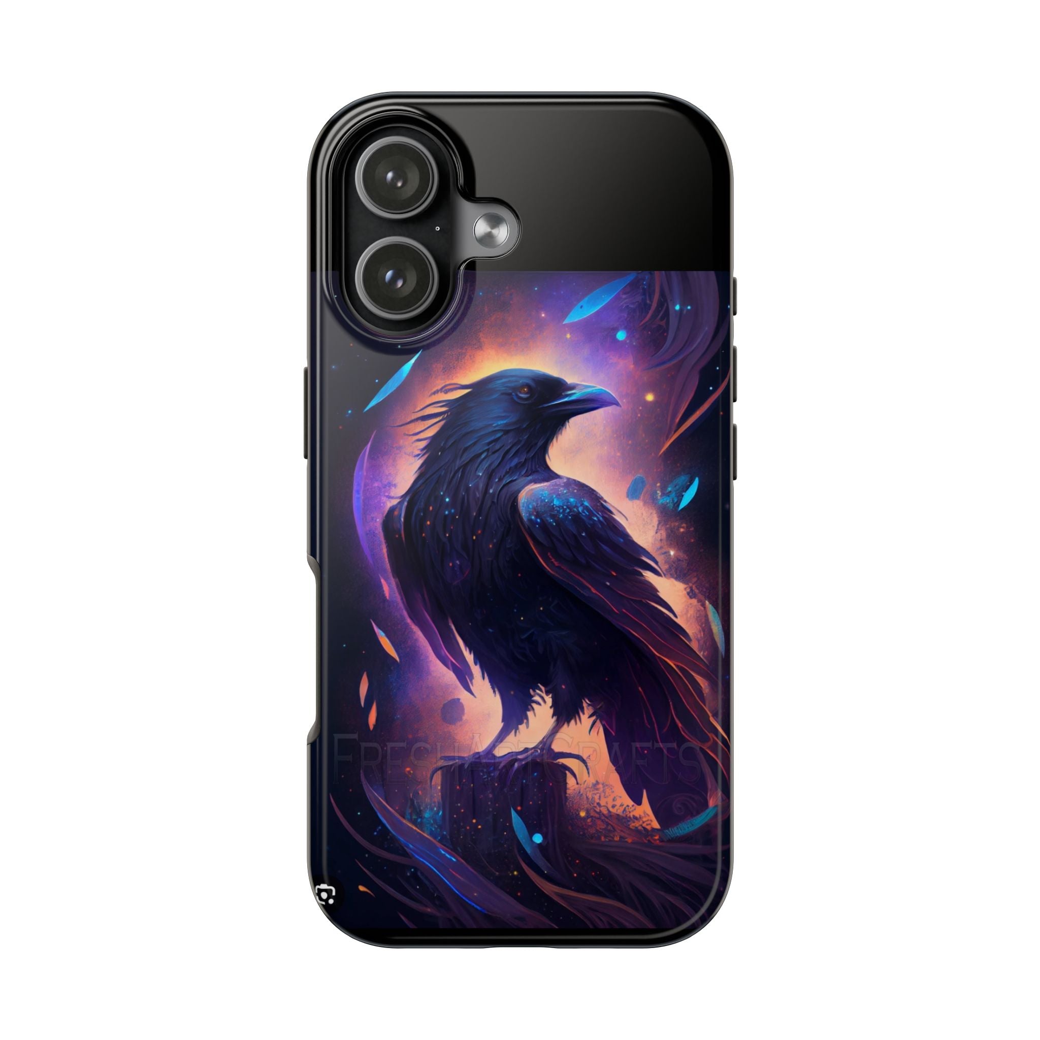 Raven Night Tough Phone Case — Mystical Crow Art Protective Cover