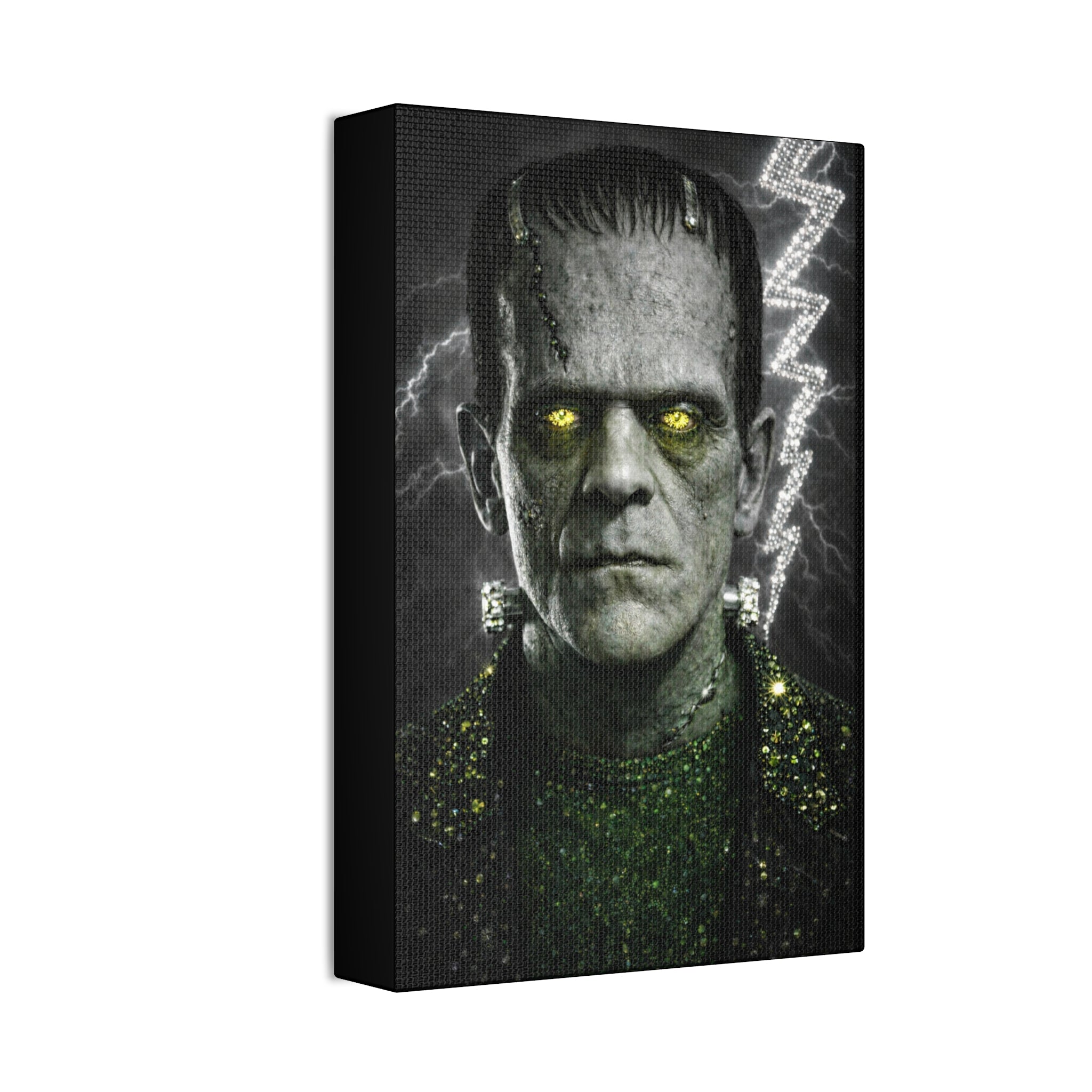 Frankenstein Portrait Canvas — Vintage Horror Monster Wall Art