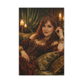 Renaissance Vampire Muse Portrait Canvas — Matte Stretched Wall Art