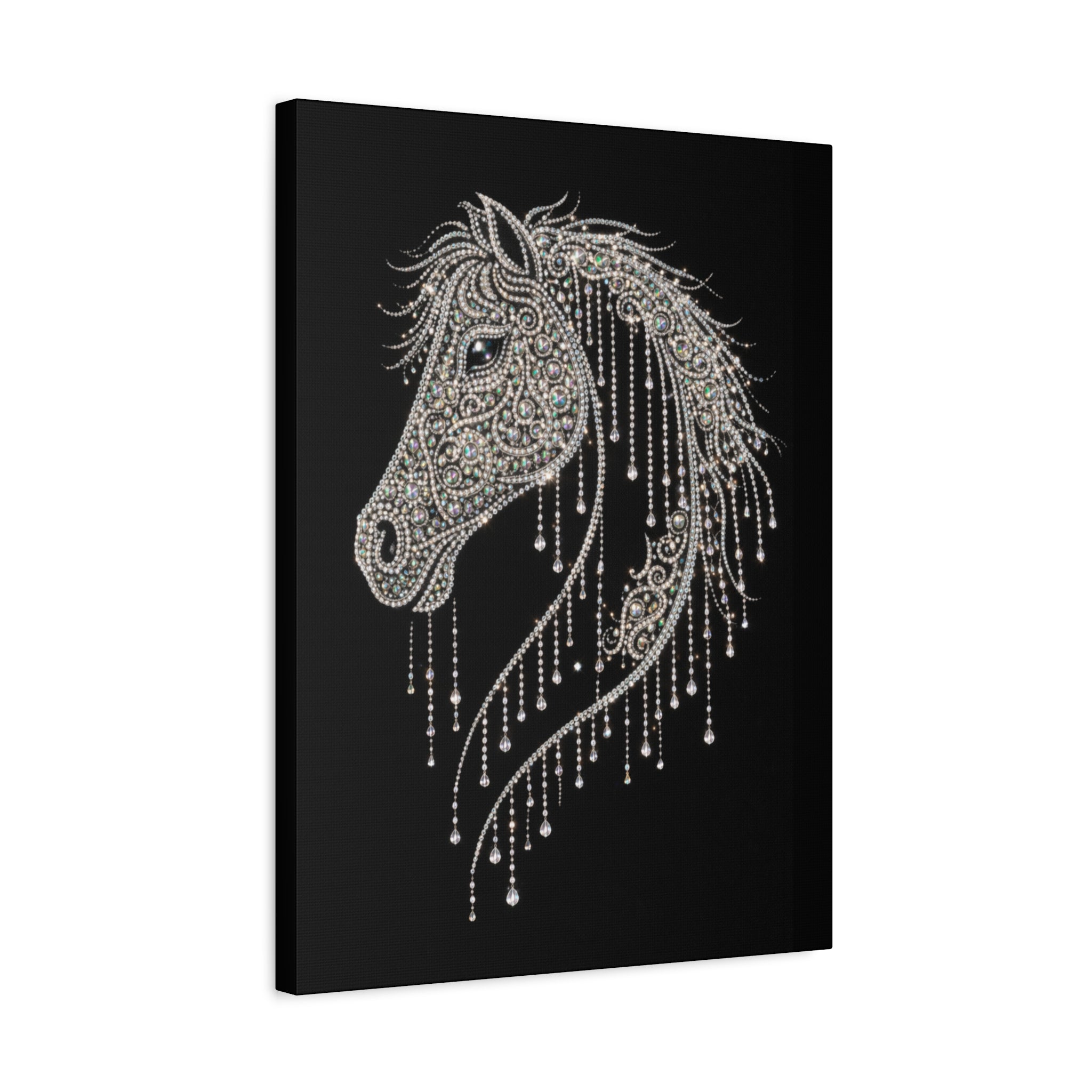 Draped Crystal Horse Matte Canvas Wall Art