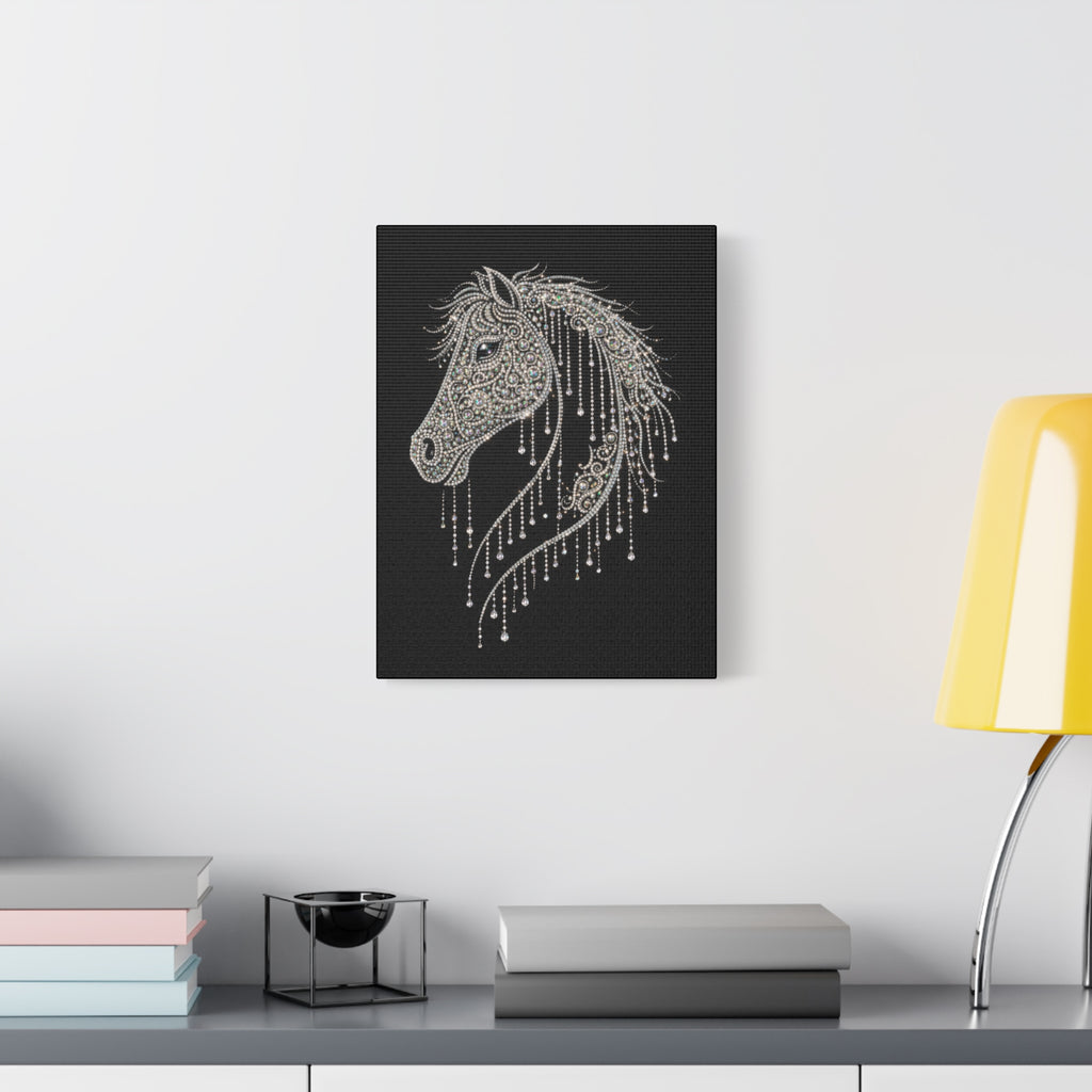 Draped Crystal Horse Matte Canvas Wall Art