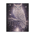 Mystic Owl Canvas Art - Sparkling Night Owl Wall Decor