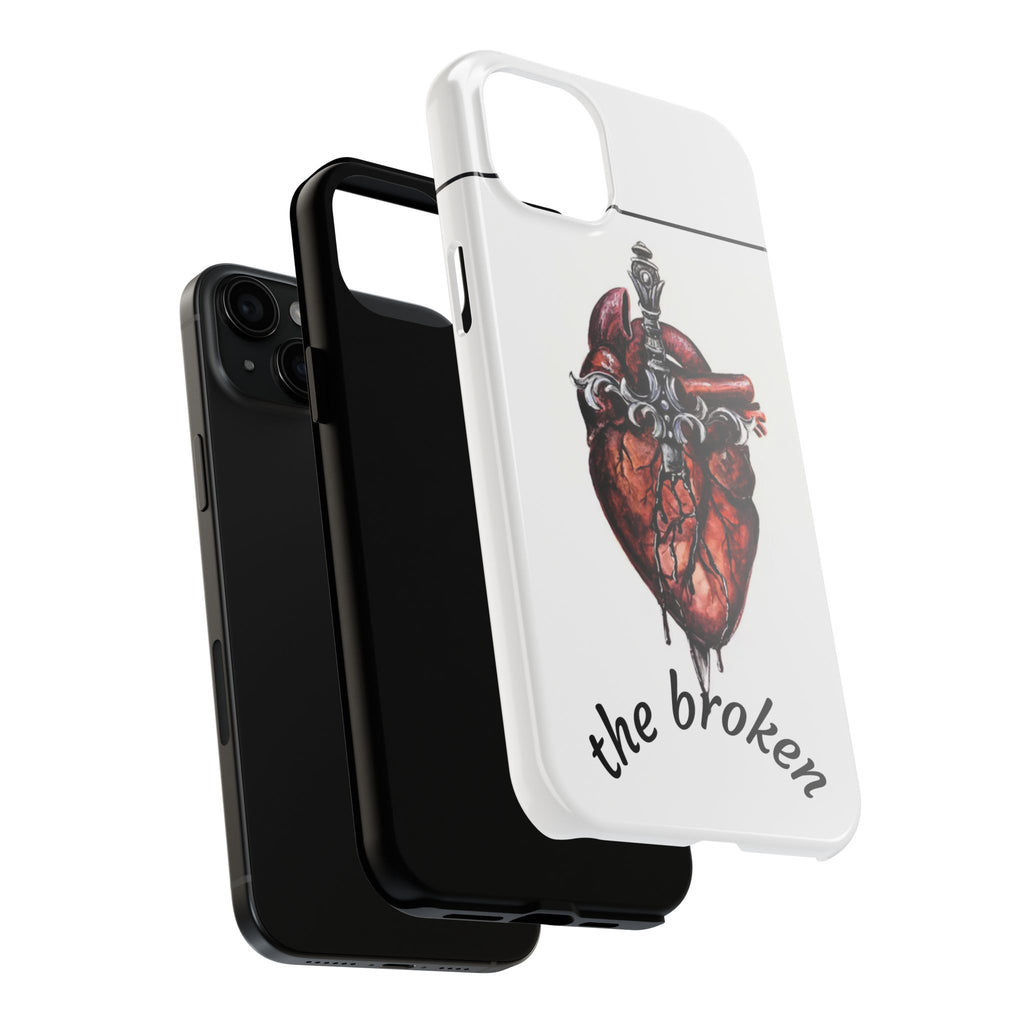 Heart and Dagger Tough Phone Case — “the broken” Gothic Protective Phone Cover