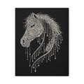 Draped Crystal Horse Matte Canvas Wall Art