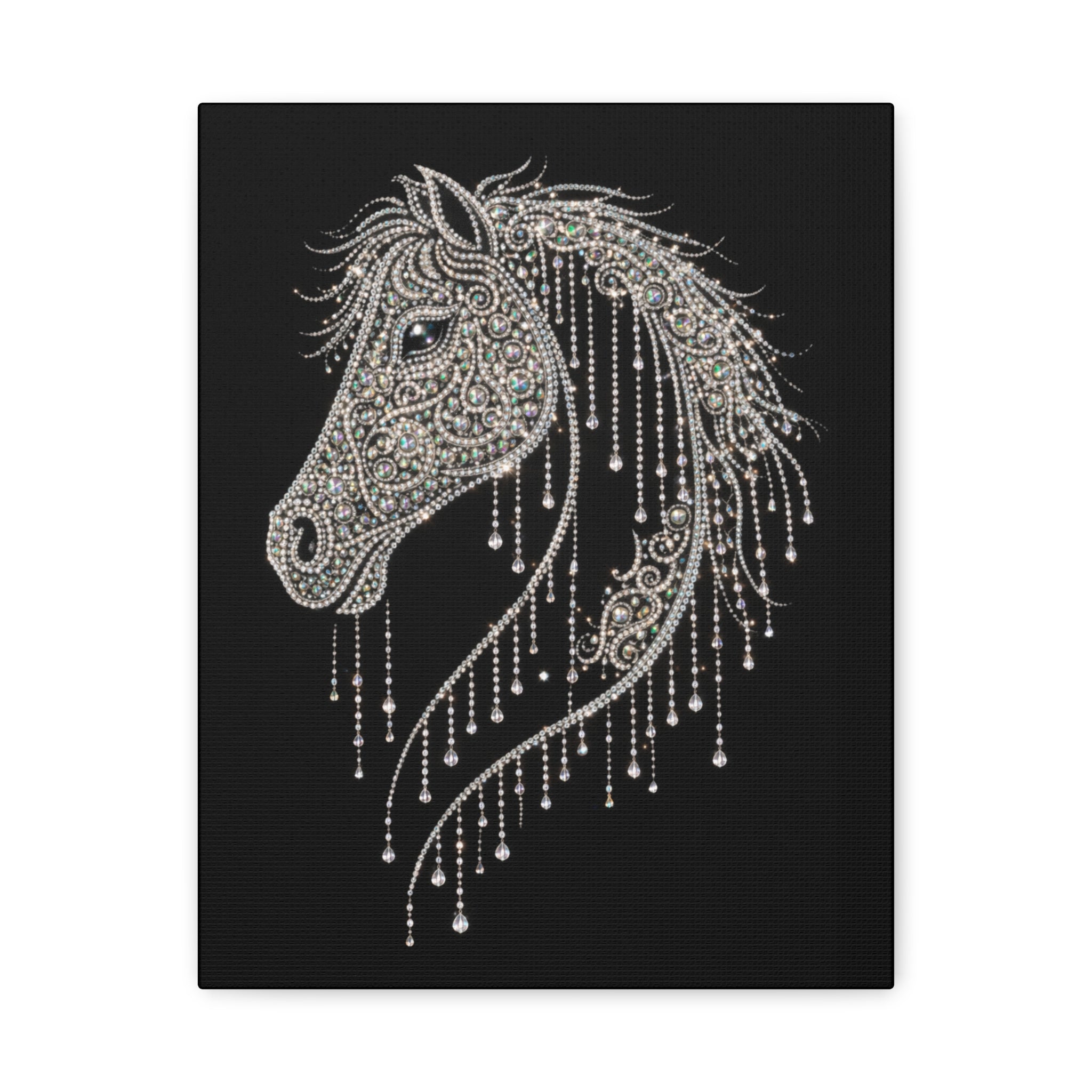 Draped Crystal Horse Matte Canvas Wall Art