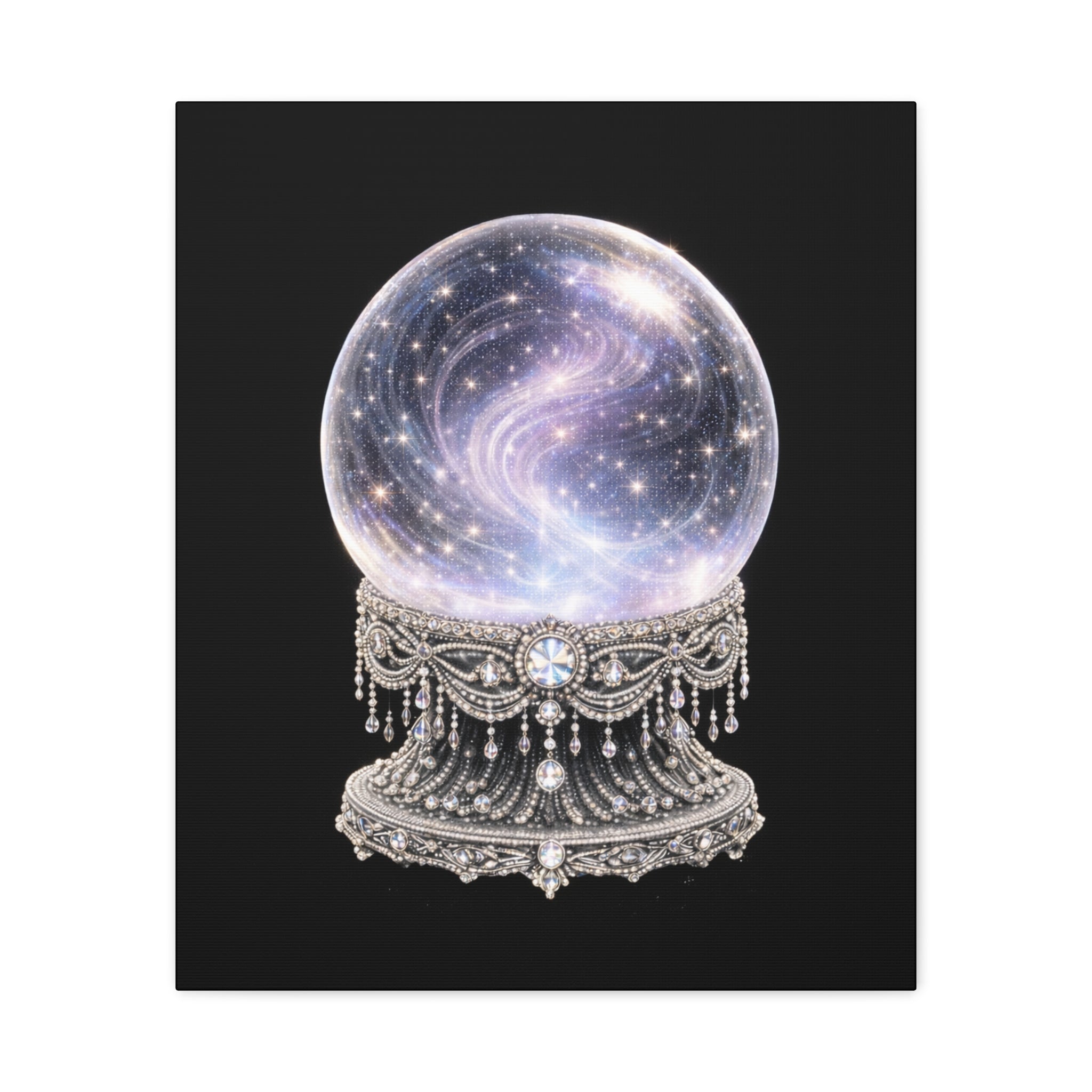 Mystic Galaxy Crystal Ball Canvas