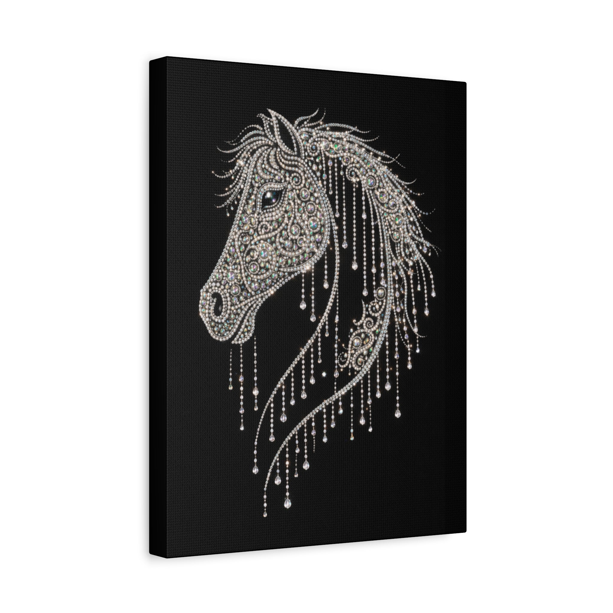 Draped Crystal Horse Matte Canvas Wall Art