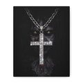 Gothic Vampire Cross Canvas Print — Dark Horror Wall Art