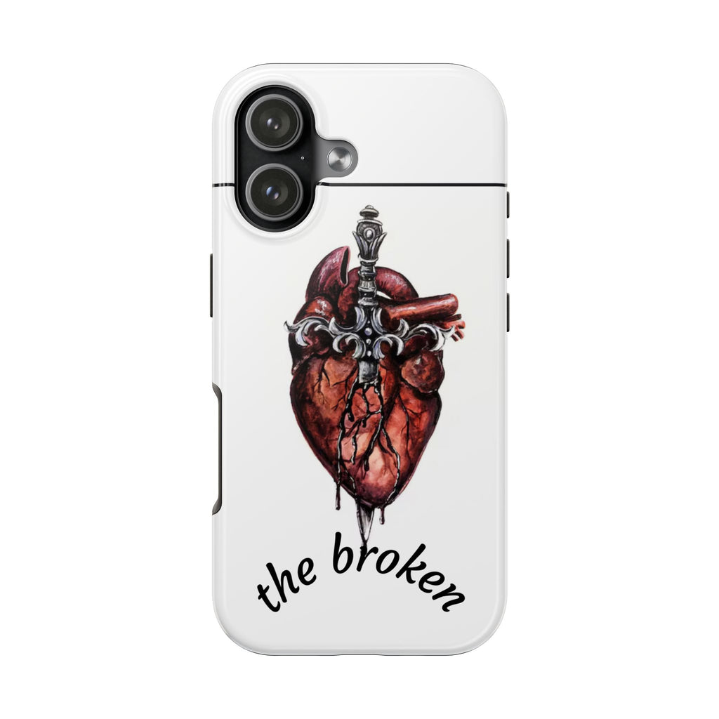Heart and Dagger Tough Phone Case — “the broken” Gothic Protective Phone Cover