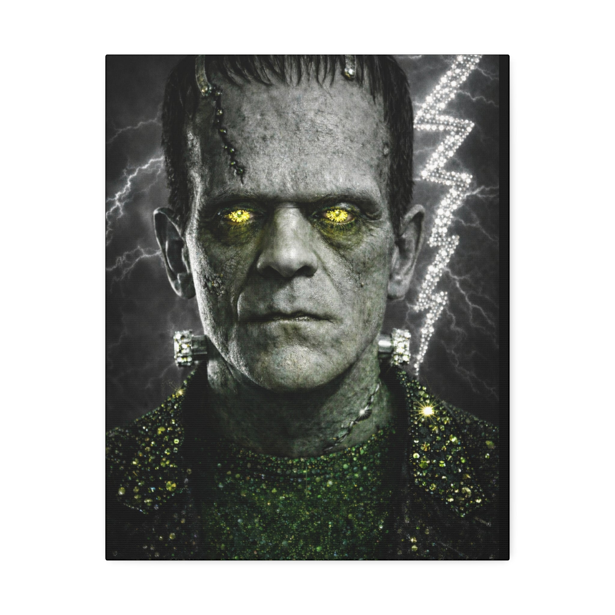 Frankenstein Portrait Canvas — Vintage Horror Monster Wall Art