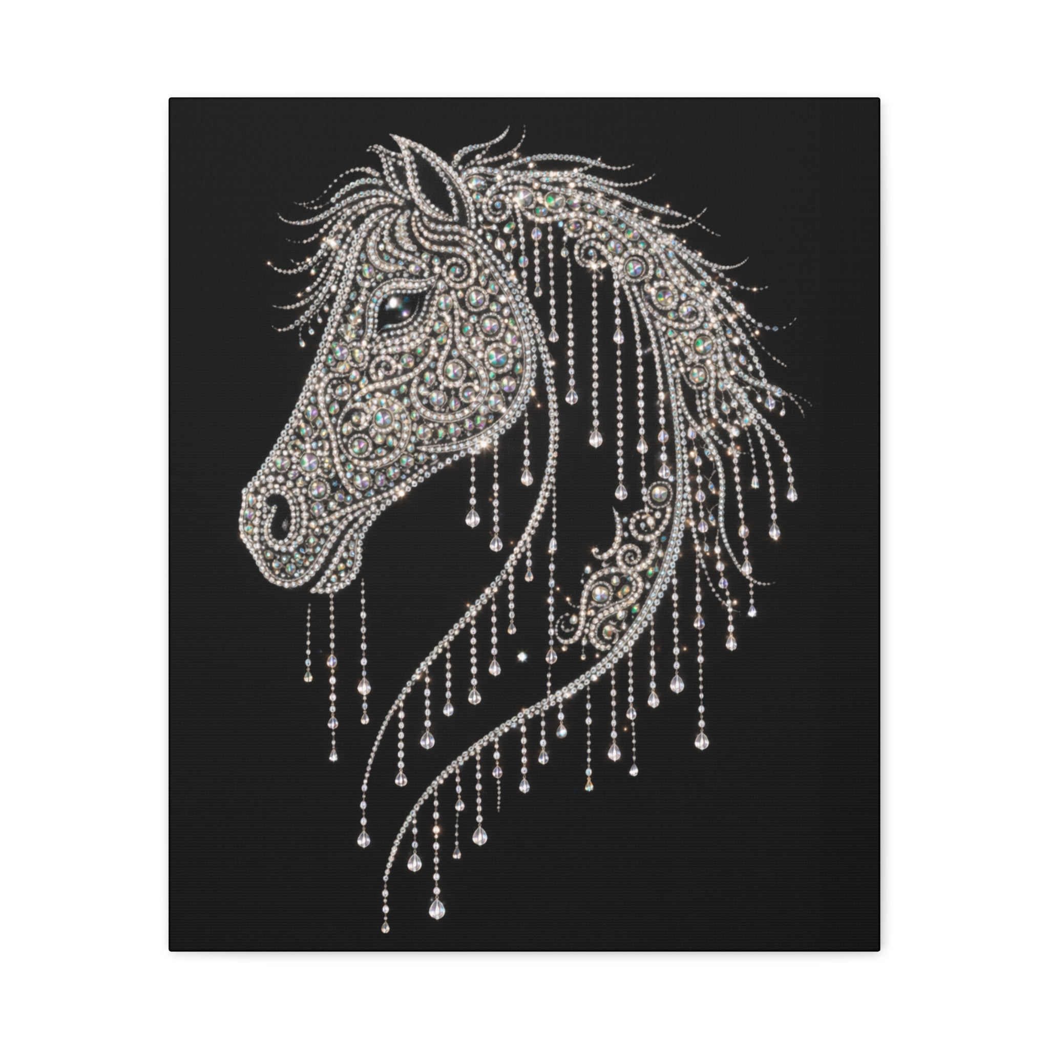 Draped Crystal Horse Matte Canvas Wall Art
