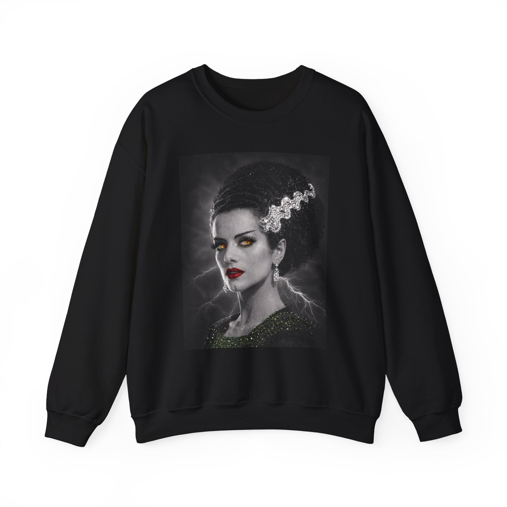 Bride of Frankenstein Sweatshirt — Gothic Horror Portrait Crewneck