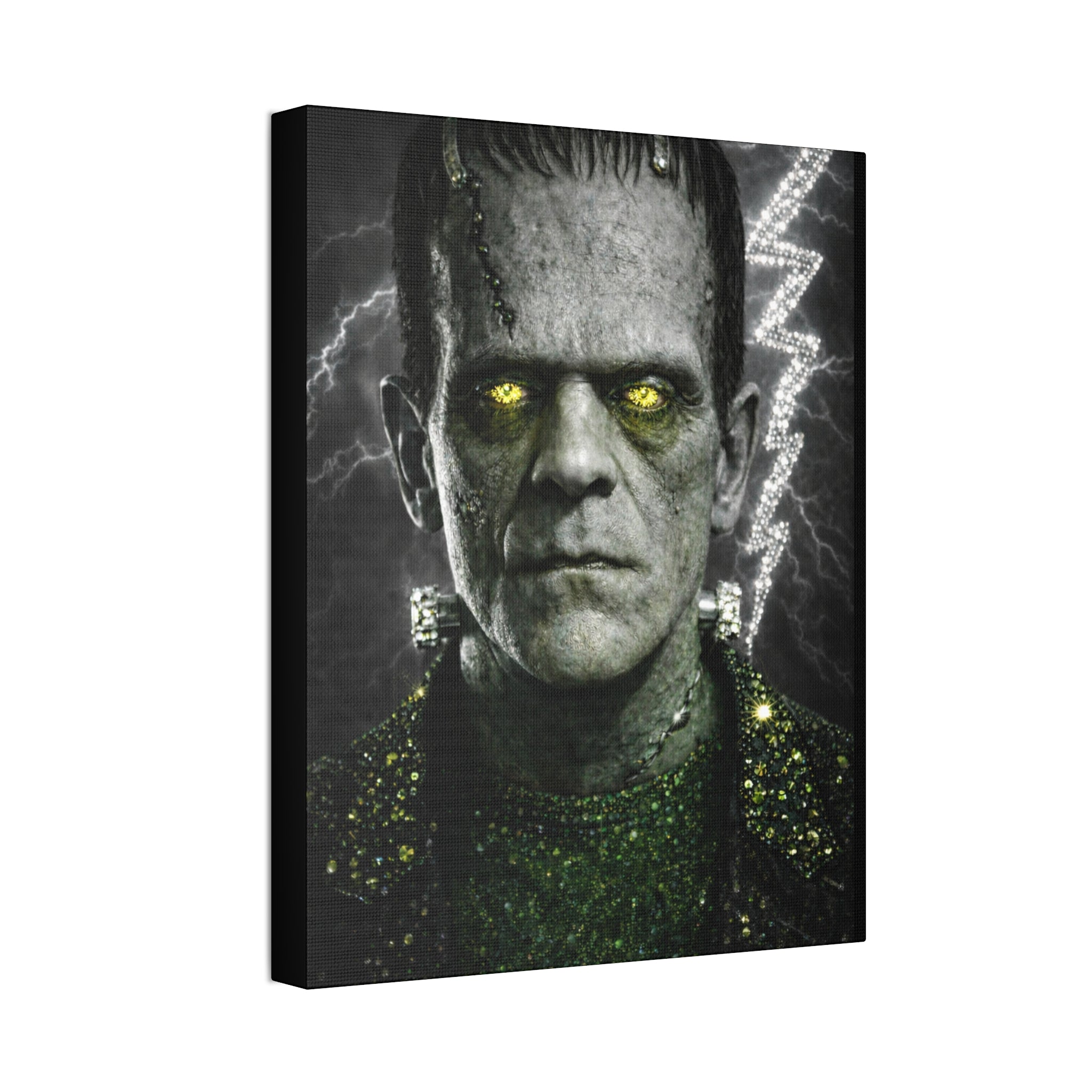 Frankenstein Portrait Canvas — Vintage Horror Monster Wall Art