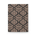 Victorian Moth Damask Hardcover Journal — Gothic Floral Notebook