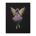 Fairy Ballerina Canvas Art — Sparkling Purple & Gold Wall Decor