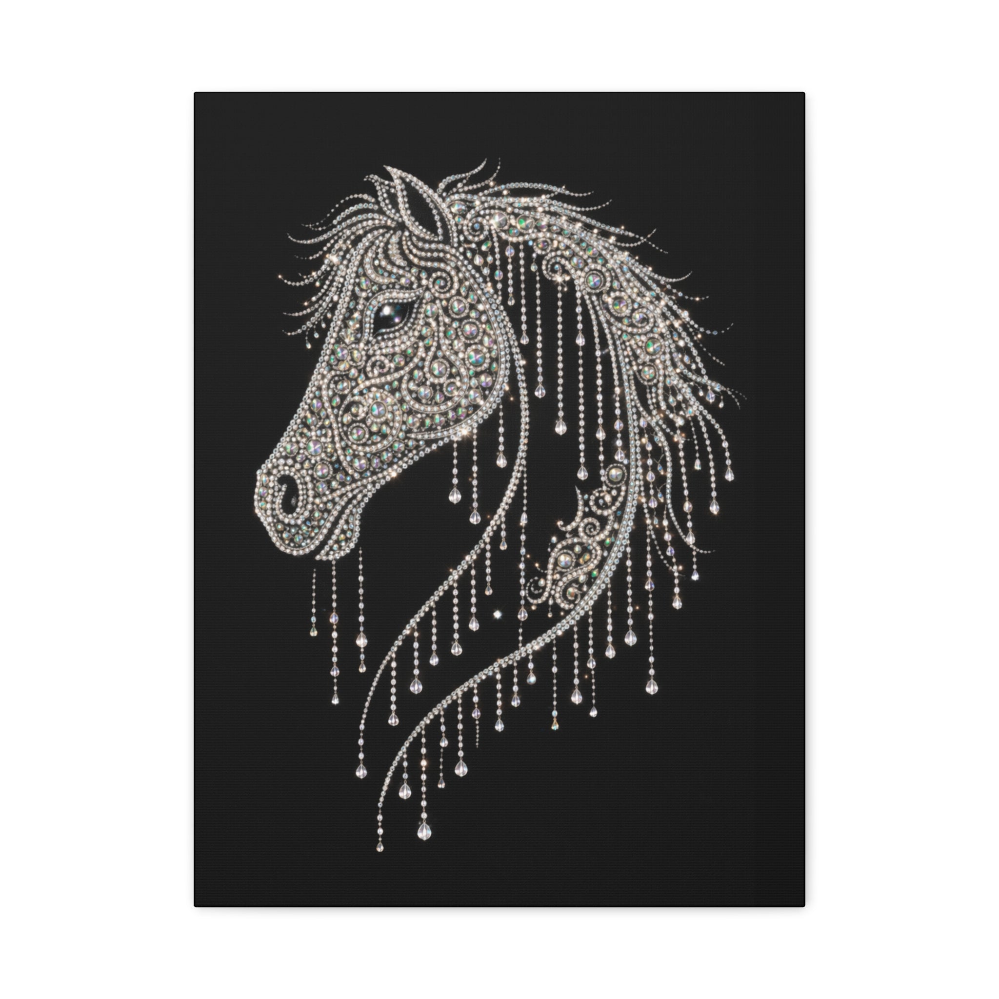 Draped Crystal Horse Matte Canvas Wall Art