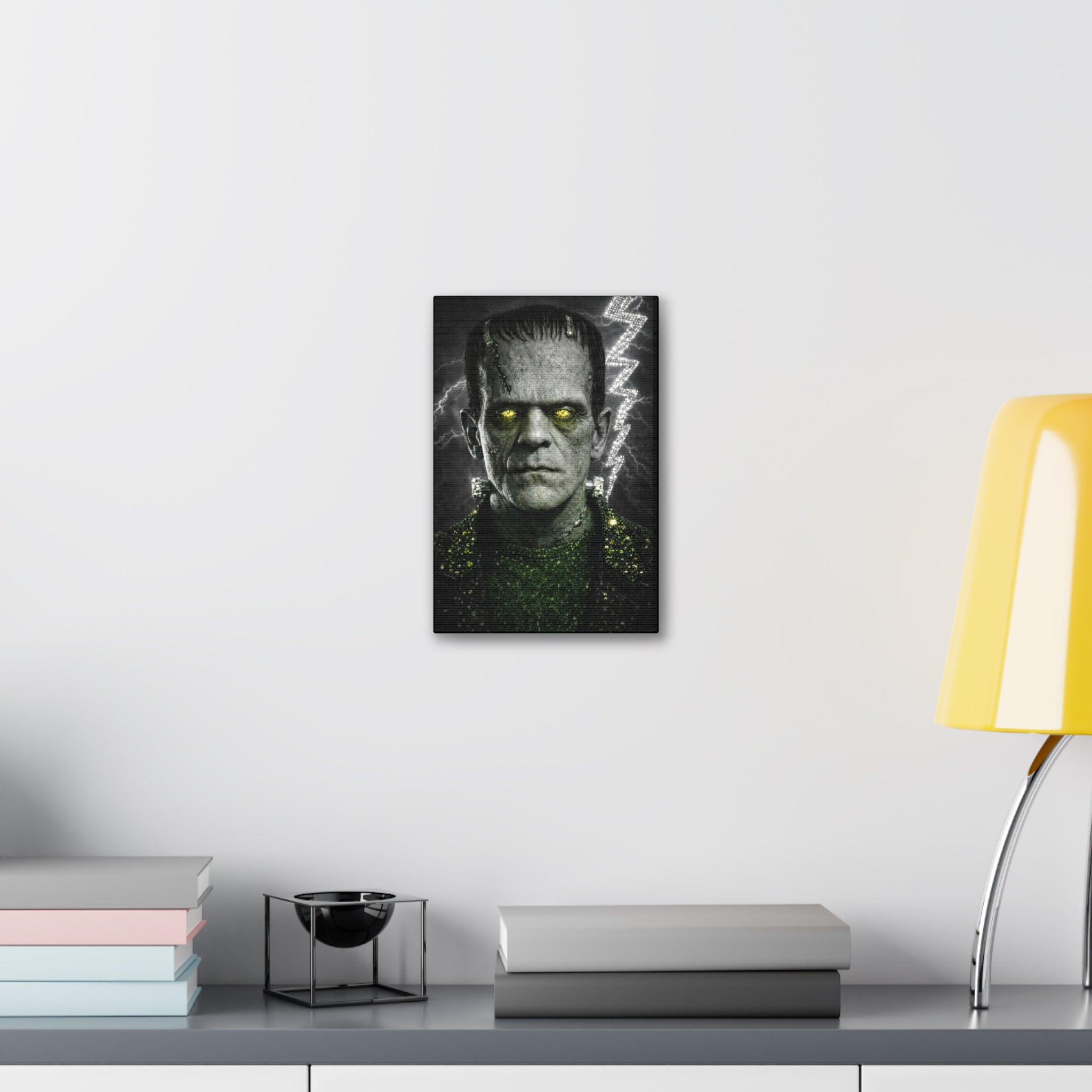 Frankenstein Portrait Canvas — Vintage Horror Monster Wall Art