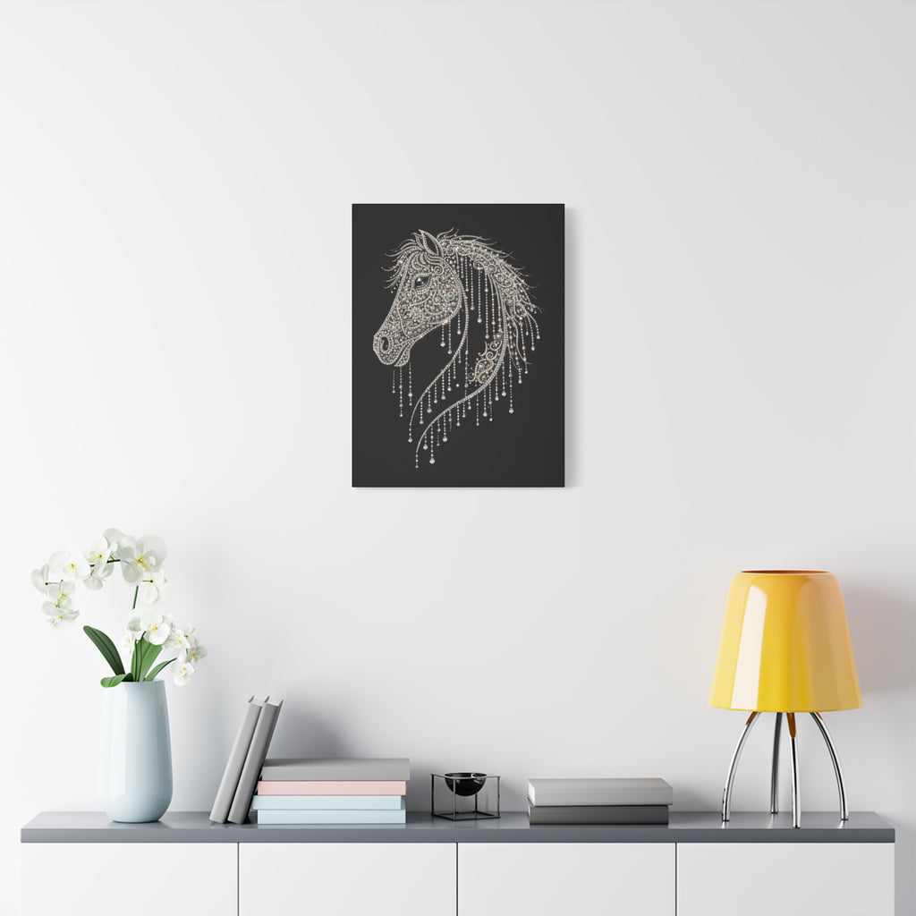 Draped Crystal Horse Matte Canvas Wall Art