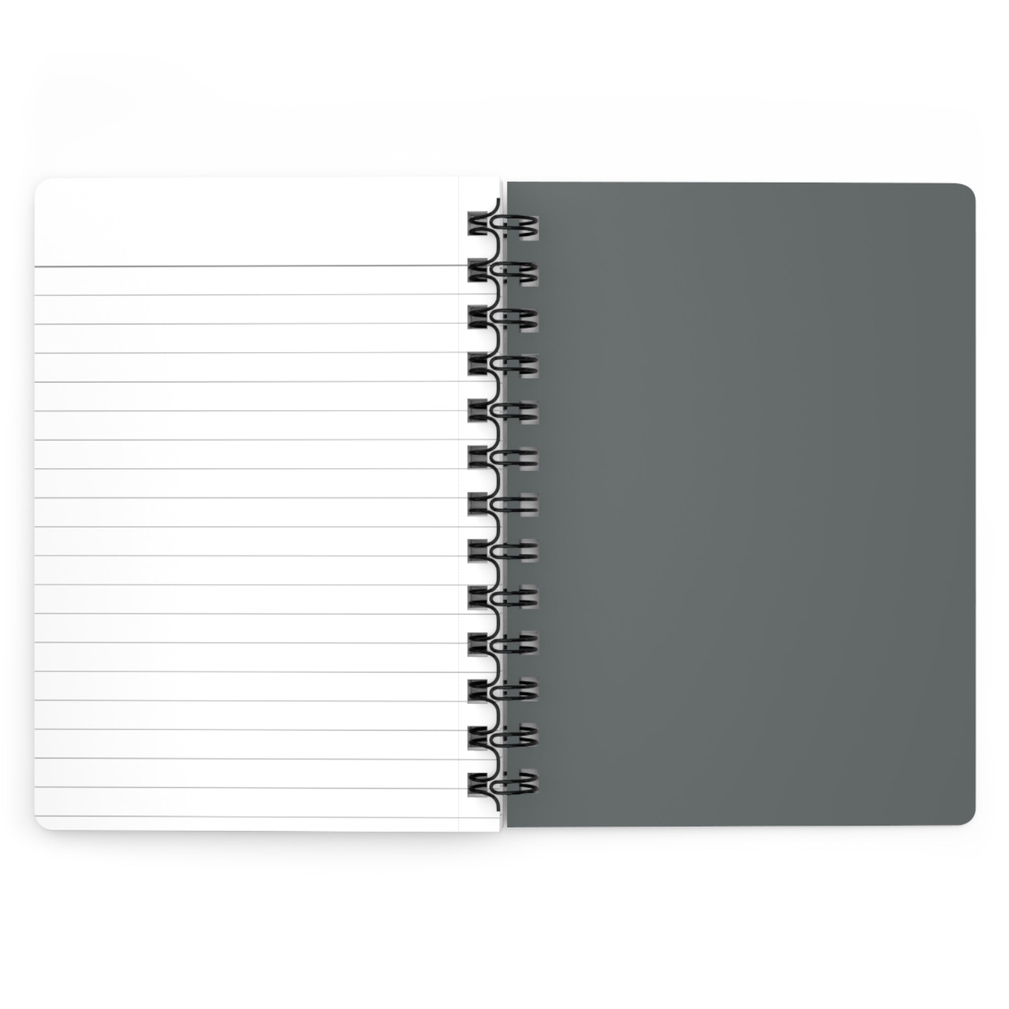 Gothic Moth Damask Spiral Journal — Vintage Skull Pattern Notebook