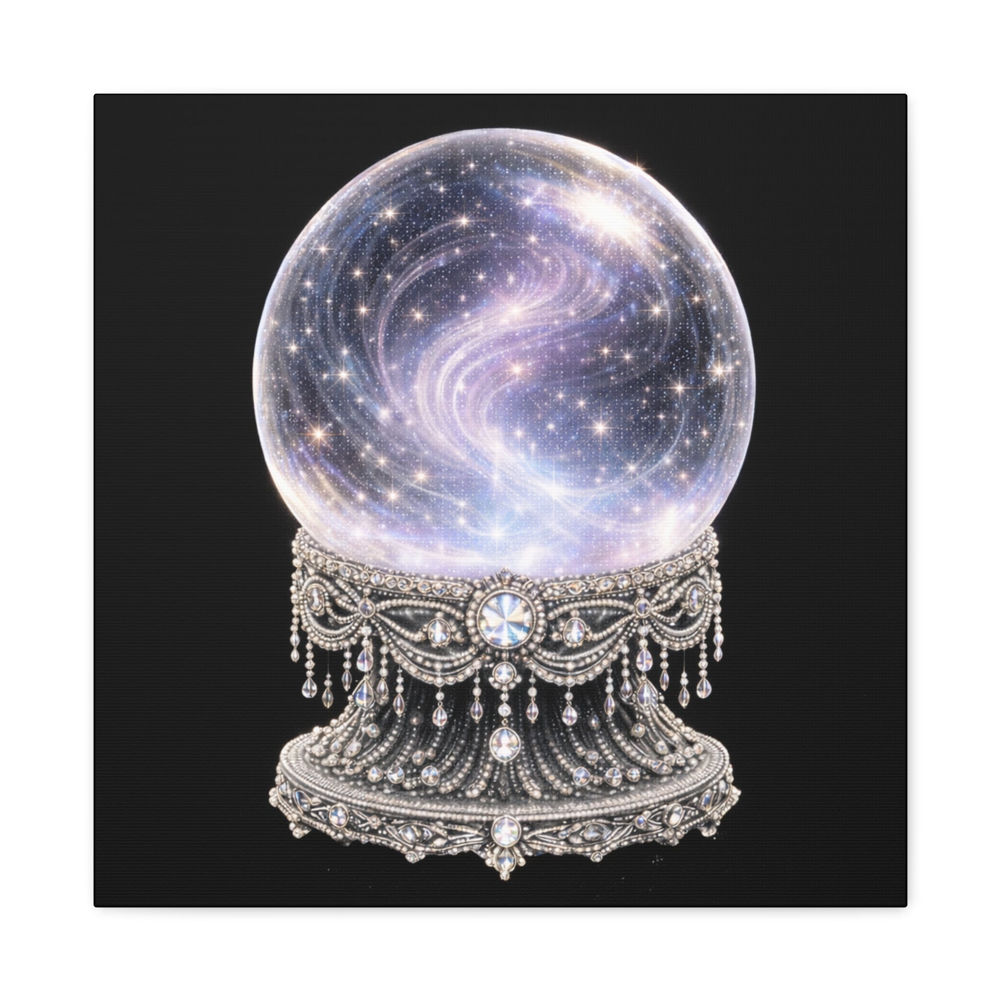 Mystic Galaxy Crystal Ball Canvas